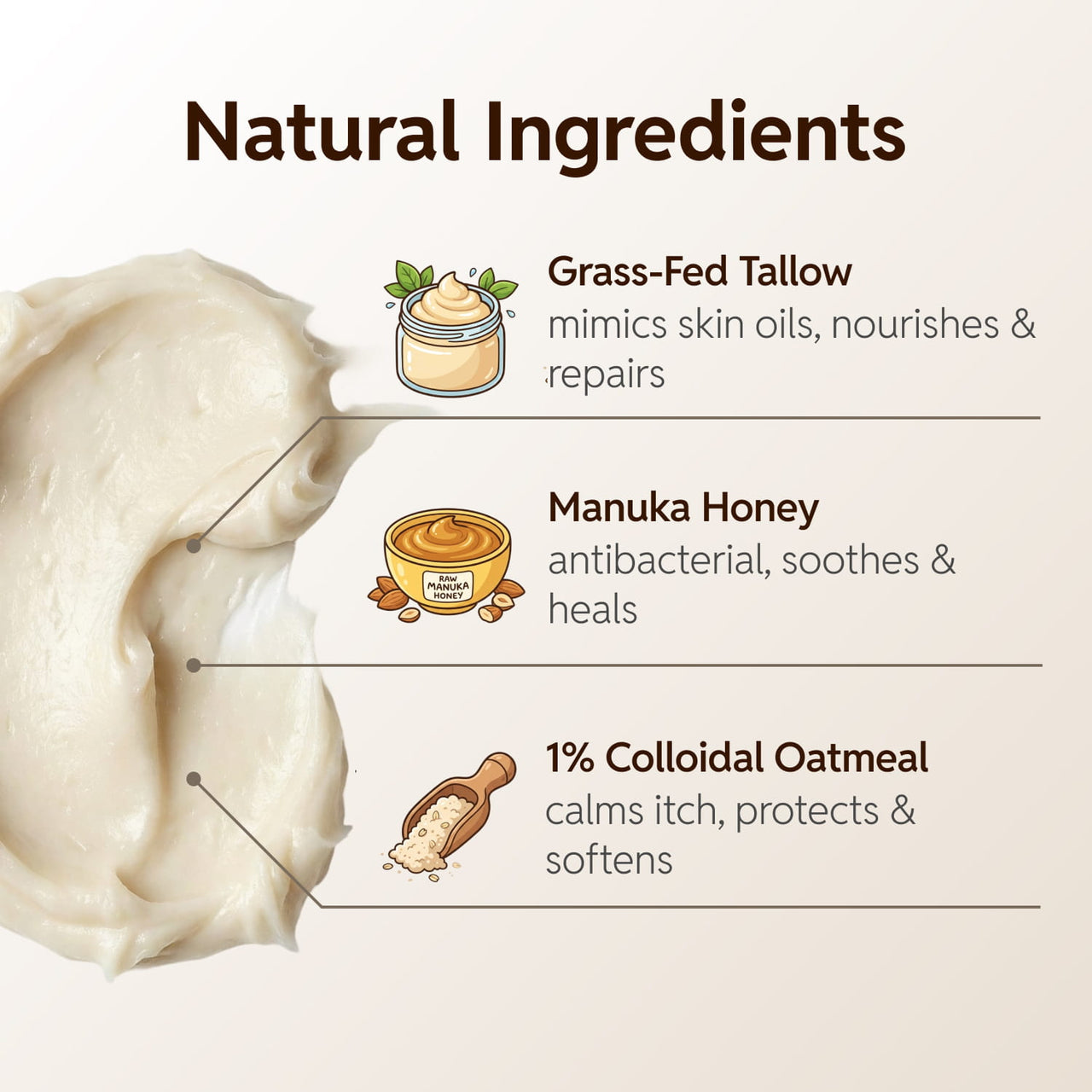 Eczema Tallow Skin Soothing Cream